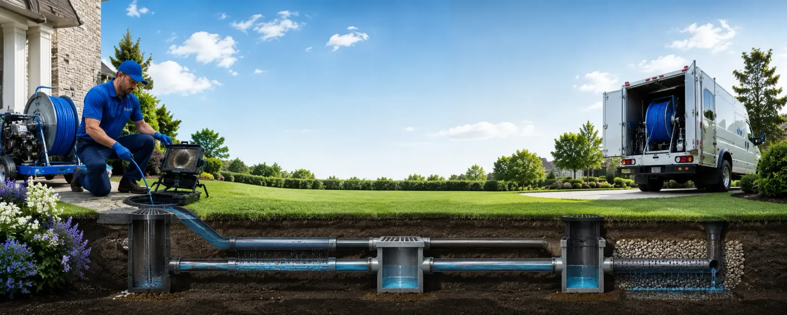 Outdoor drain cleaning information for West Burlington, IA